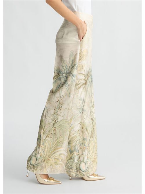 Pantaloni a palazzo in twill LIU JO | CA5353TS531/M9265